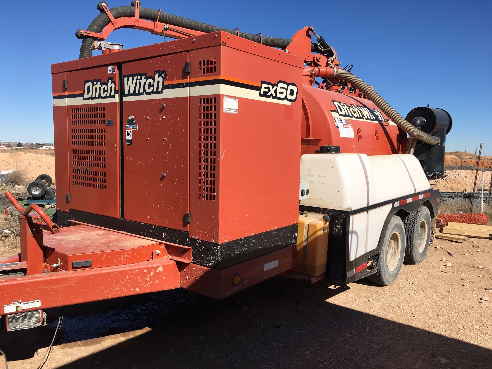 2012 Ditch Witch FX60 1200 Gal Vacuum Hydro Excavator