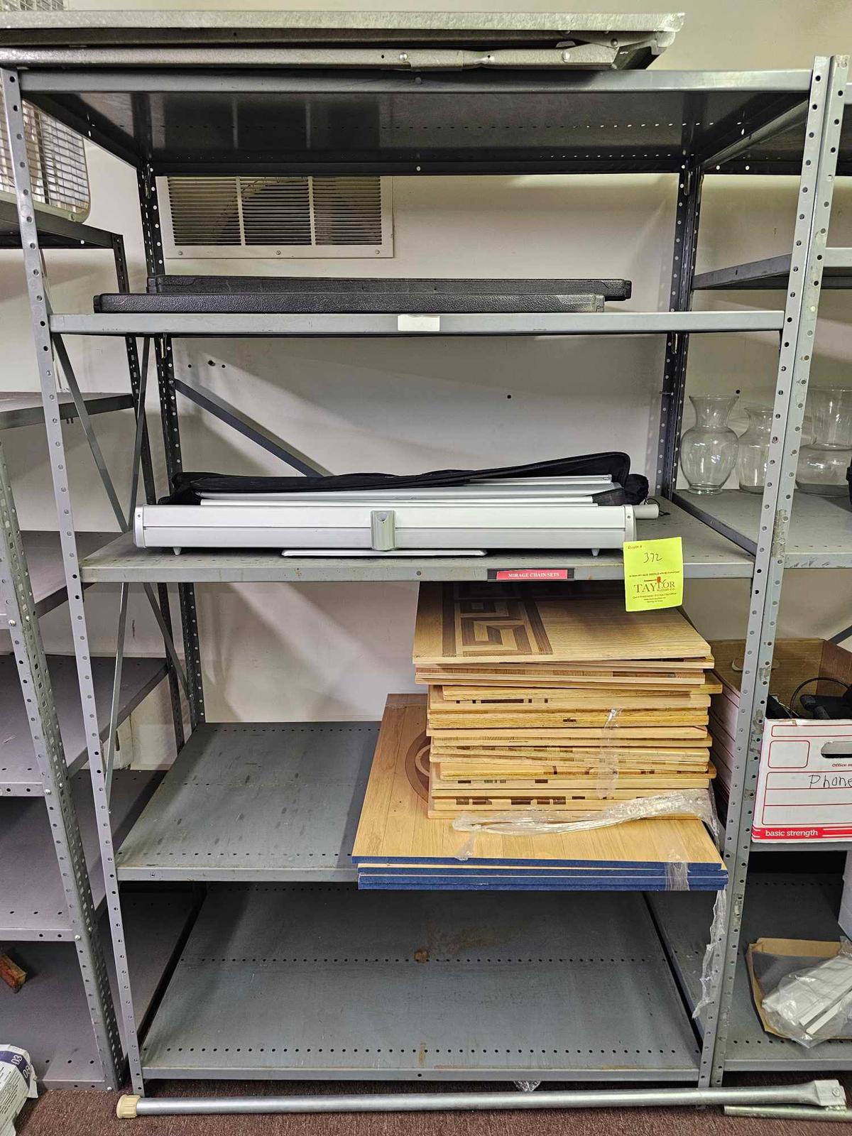 Metal Shelving & Contents