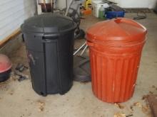 Plastic trash cans