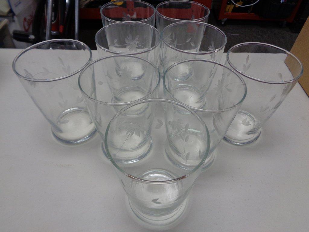 Lot of 9 - 4" tall Anchor brand hi-ball glasses