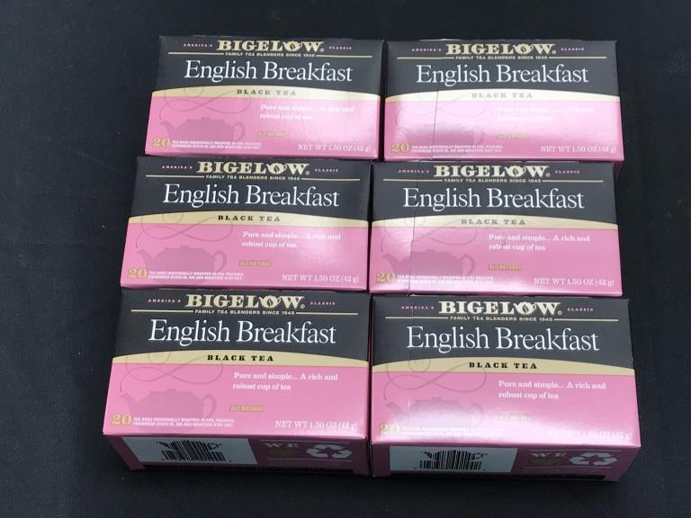 Lot of 6 boxes of  English Breakfast Black Tea