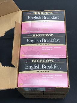 Lot of 6 boxes of  English Breakfast Black Tea