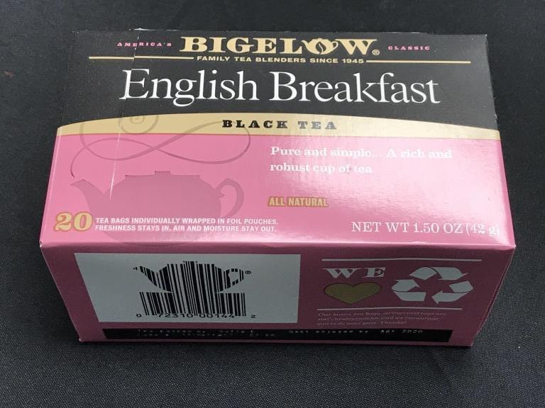 Lot of 6 boxes of  English Breakfast Black Tea