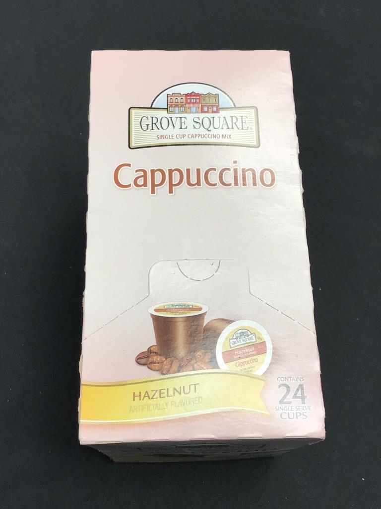 Box of 24 Cups Grove Square Cappuccino Hazelnut