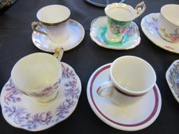 Lot of 8 Fine China Teacups & Saucers