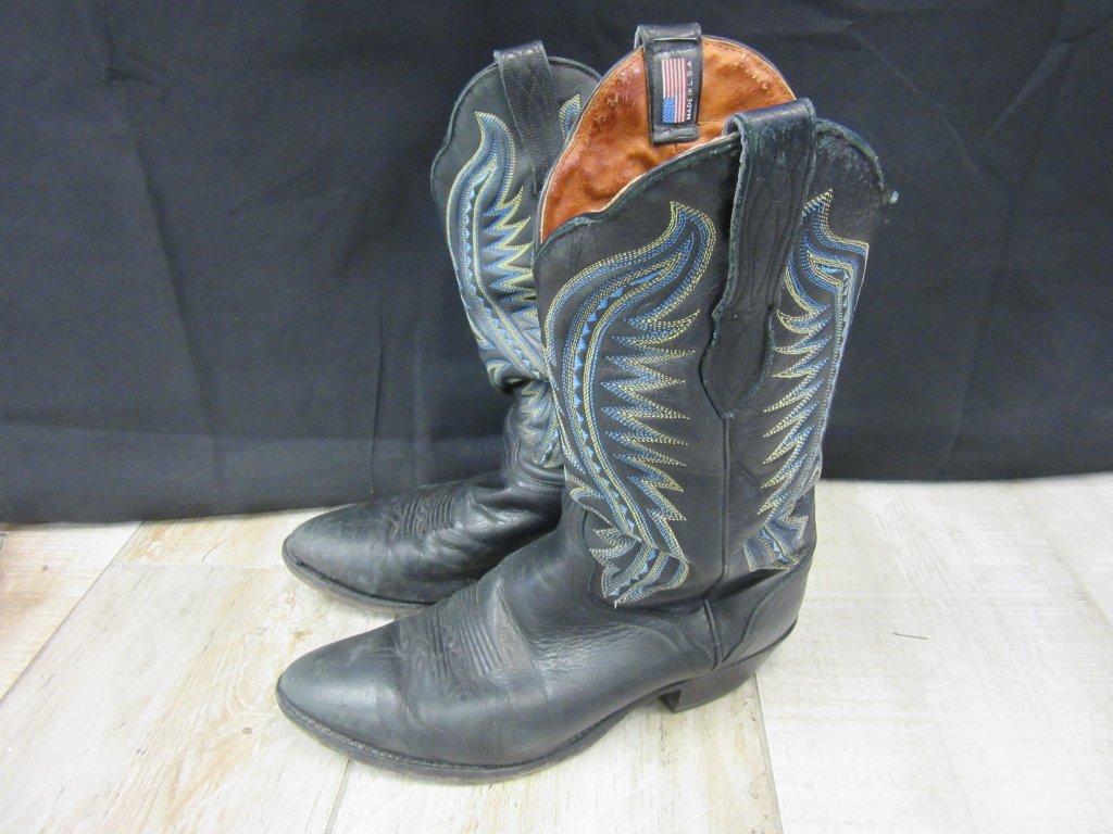 J. Chisholm Gray Leather Boots - Size 10EE