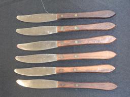 Vintage Geneva Stainless Steel U & A Butter Knives