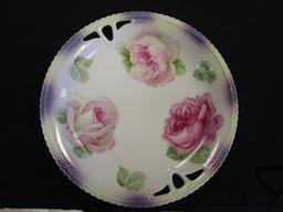 Dainty Pink and Purple Floral China Plate