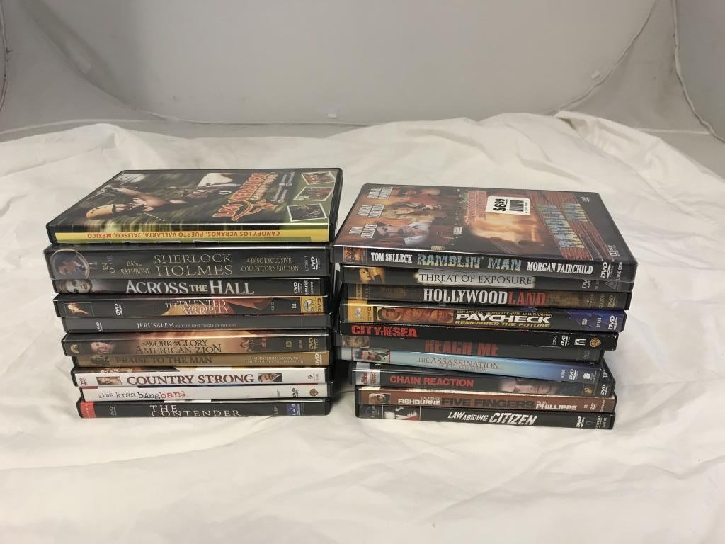 Lot of 24 various genre and Titles DVD Movies