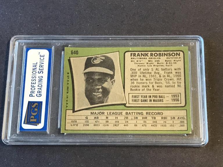1971 Topps #640 Frank Robinson Orioles Graded EX 5