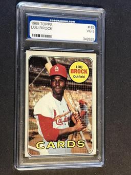 1969 Topps #85 LOU BROCK HOF Graded VG 3