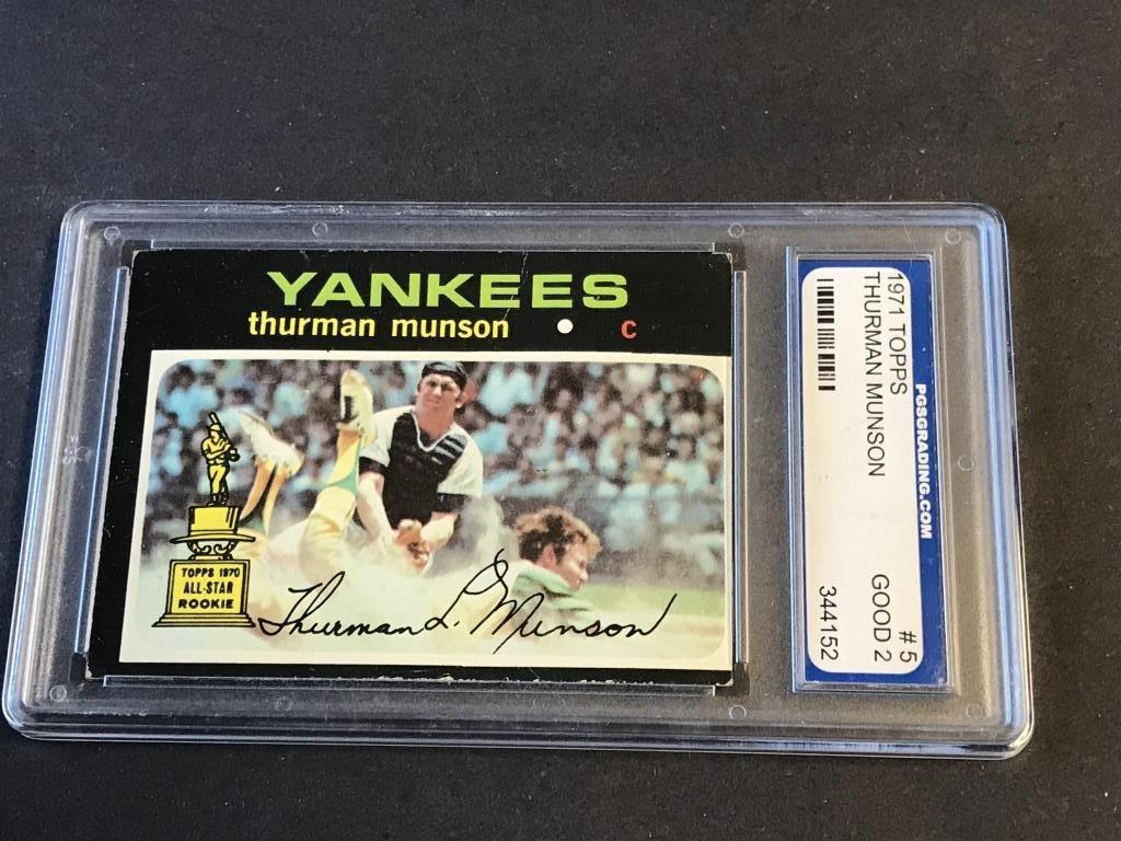 1971 Topps #5 Thurman Munson Yankees Graded GOOD 2