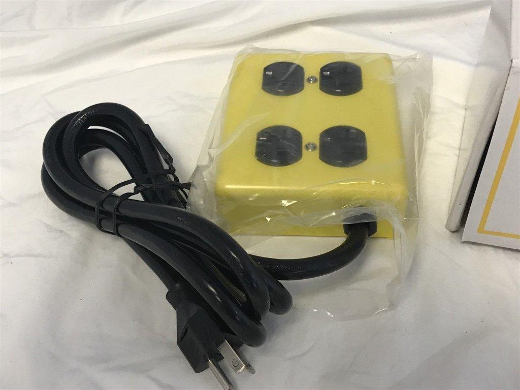 Yellow Metal Power outlet Quad Box NEW
