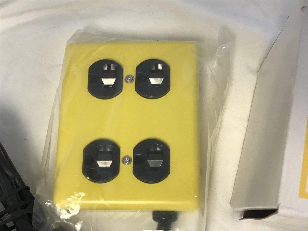 Yellow Metal Power outlet Quad Box NEW