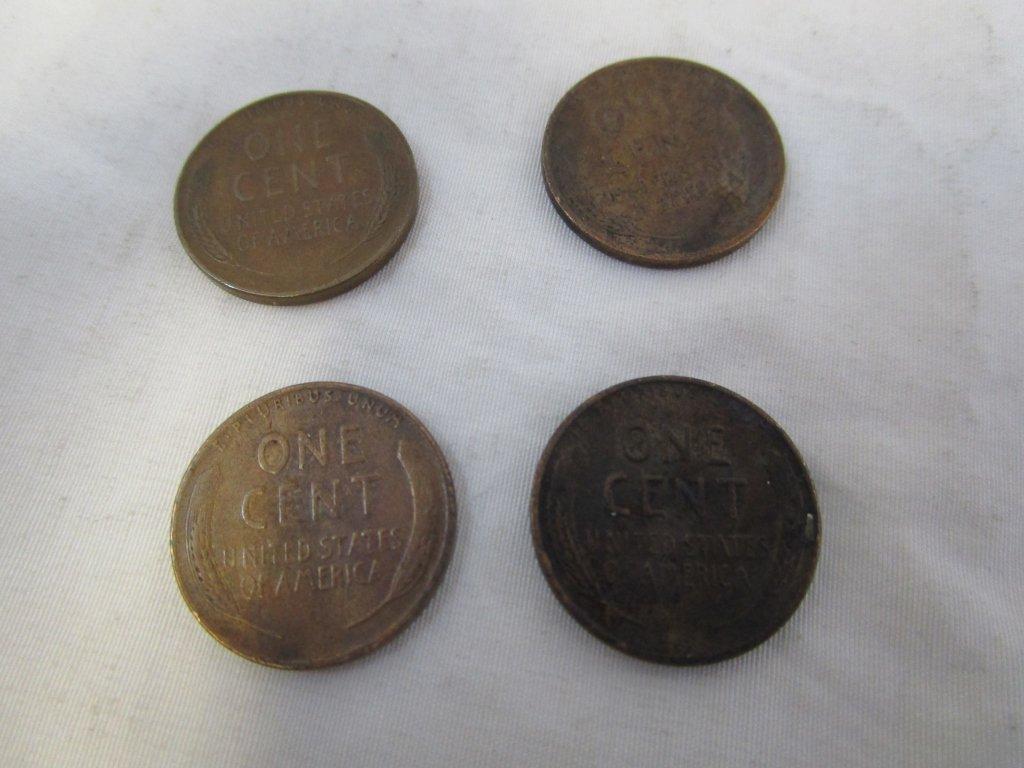 Lot of 4, Wheat Cents