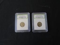 (2)Jefferson 1980-P Brilliant Uncirculated 5 Cents