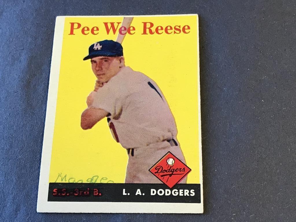 1958 Topps #375 Pee Wee Reese Baseball Card