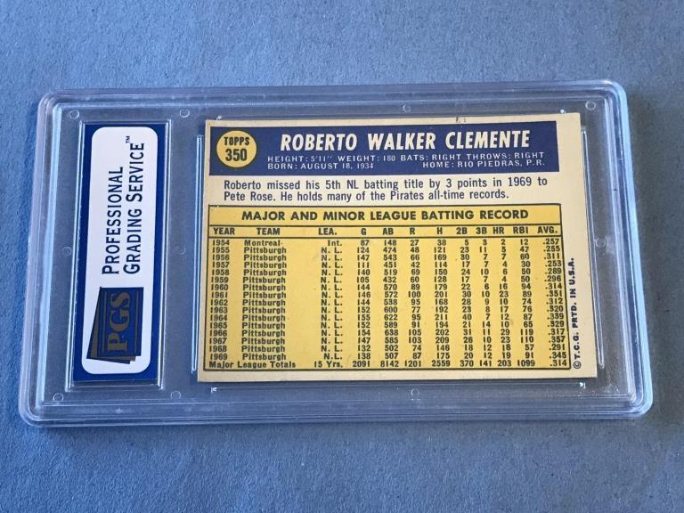 1970 Topps #350 ROBERTO CLEMENTE Graded EX 5