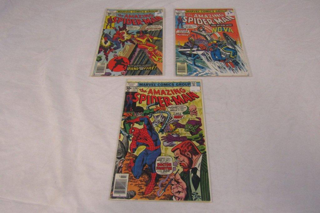 Lot of 5 Spider-man 170-176 Marvel Comics 1977