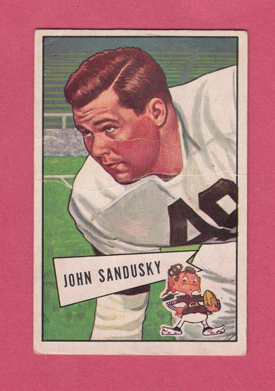 1952 Bowman Large #50 John Sandusky Browns