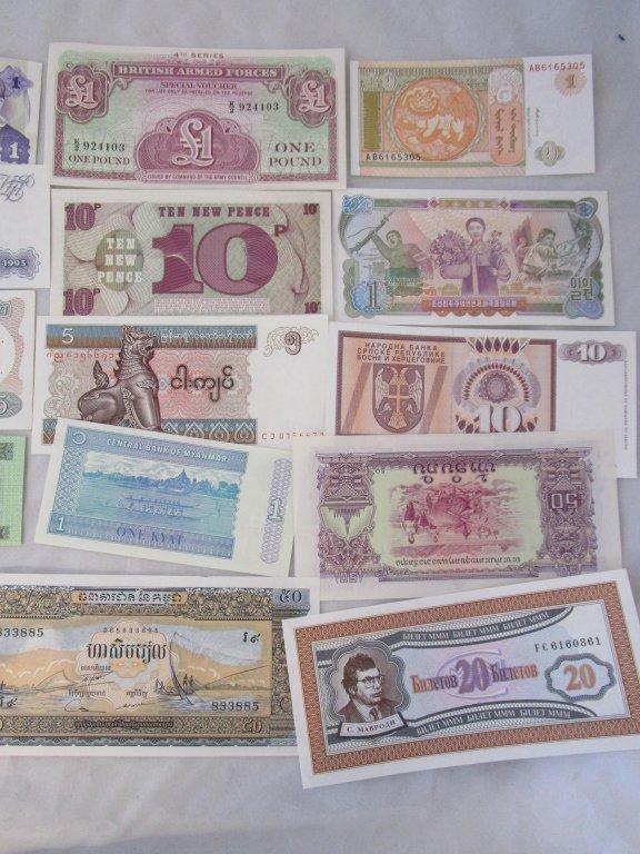 Lot of 15 Foreign Assorted Currency notes