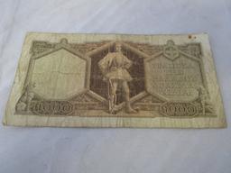 Vintage 1947 Greek 1000 note