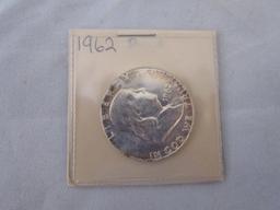 1962 Ben Franklin Silver Half Dollar