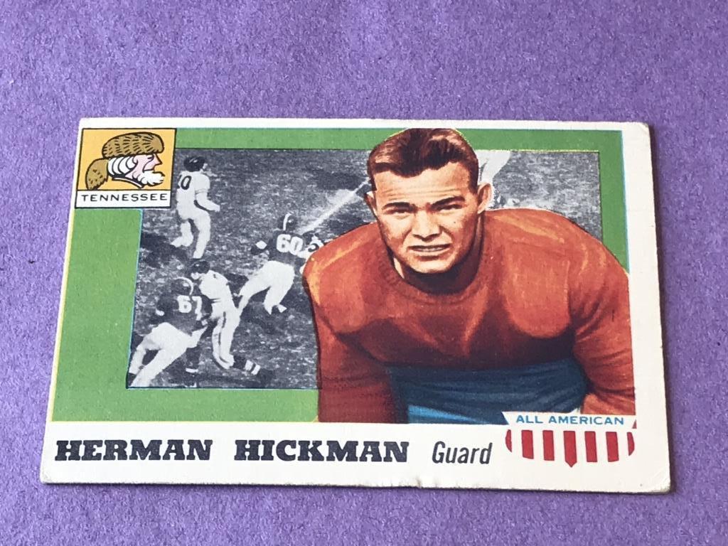 #1 HERMAN HICKMAN Rookie 1955 Topps All American