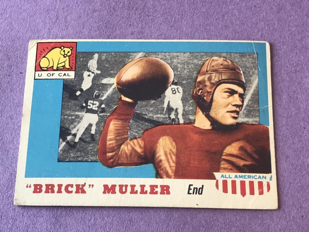 #22 BRICK MULLER 1955 Topps All American