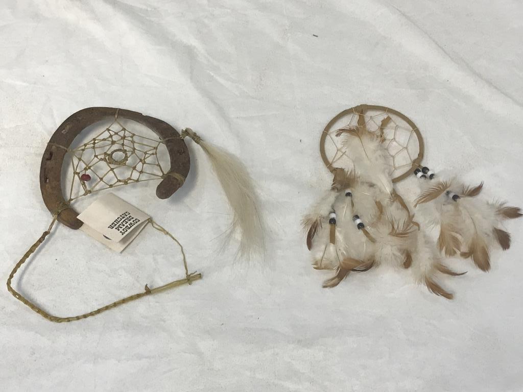 Lot of 2 Dream Catchers with cowboy Horseshoe