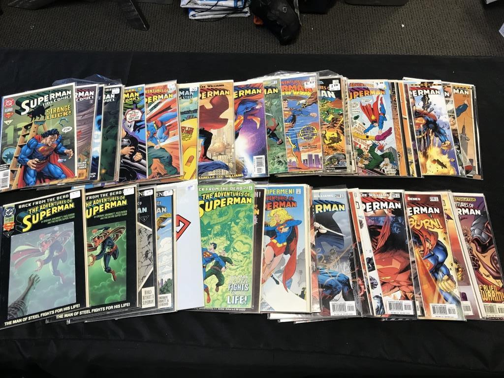 Box Lot of 140 SUPERMAN DC Comics