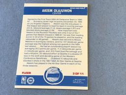 1987 Fleer Sticker Basketball #3 Akeem Olajuwon