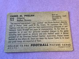1952 Bowman Football Large #122 JAMES M PHELAN