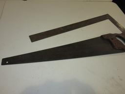 Vintage Saw and Square