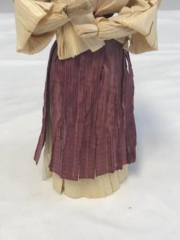 Corn Husk Doll "Mother holding Baby" 8"