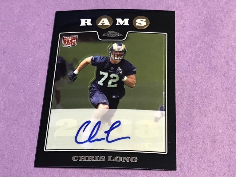 2008 Topps Chrome Rookie Auto Chris Long TC236