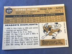 #259 GEORGE ALTMAN 1960 Topps Baseball Card