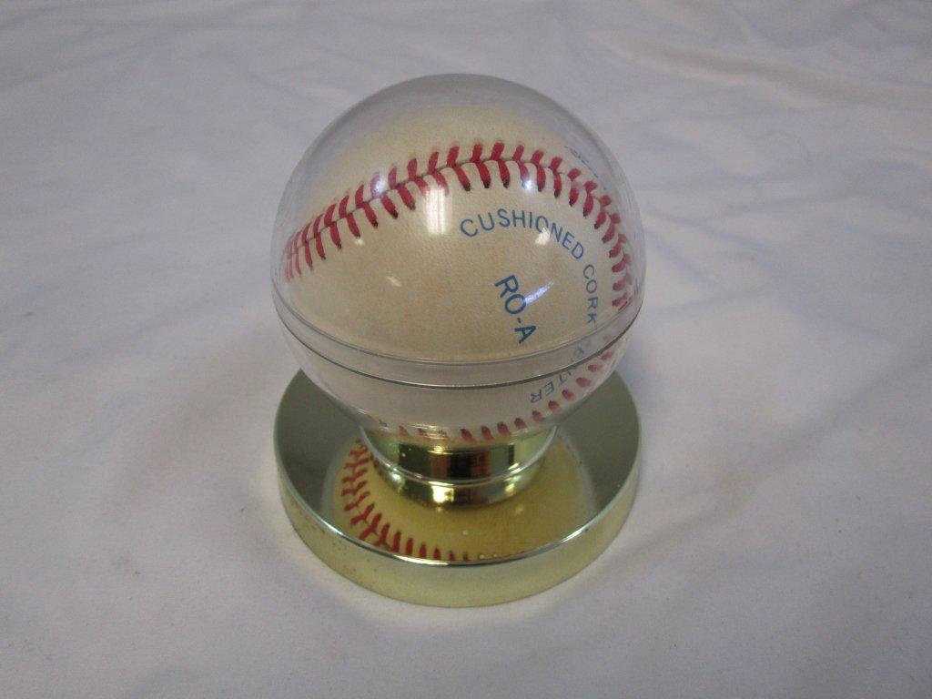 WHITEY FORD NY Yankees Signed Baseball with Case