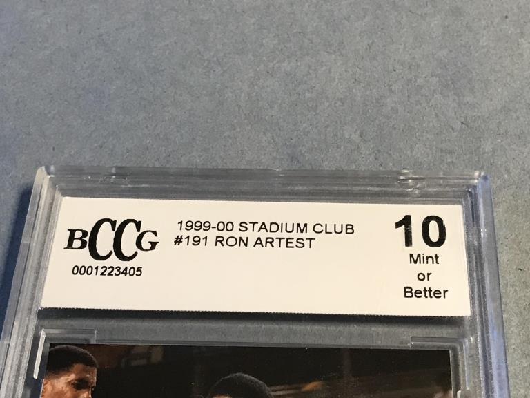 2000 Stadium Club RON ARTEST Rookie Graded 10