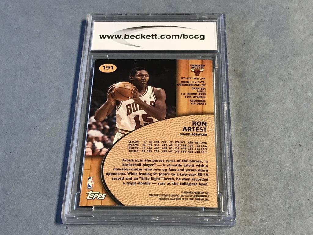 2000 Stadium Club RON ARTEST Rookie Graded 10