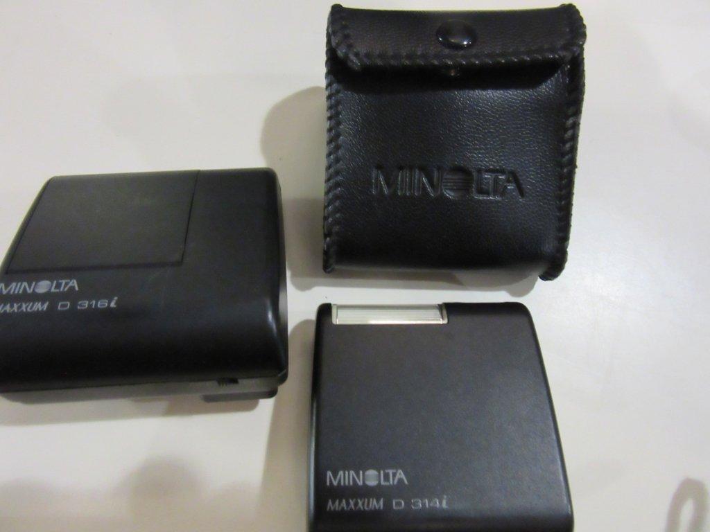 Minolta 35 MM Camera with Case and Accessories