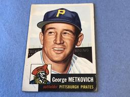 1953 Topps Baseball #58 GEORGE METKOVICH Pirates