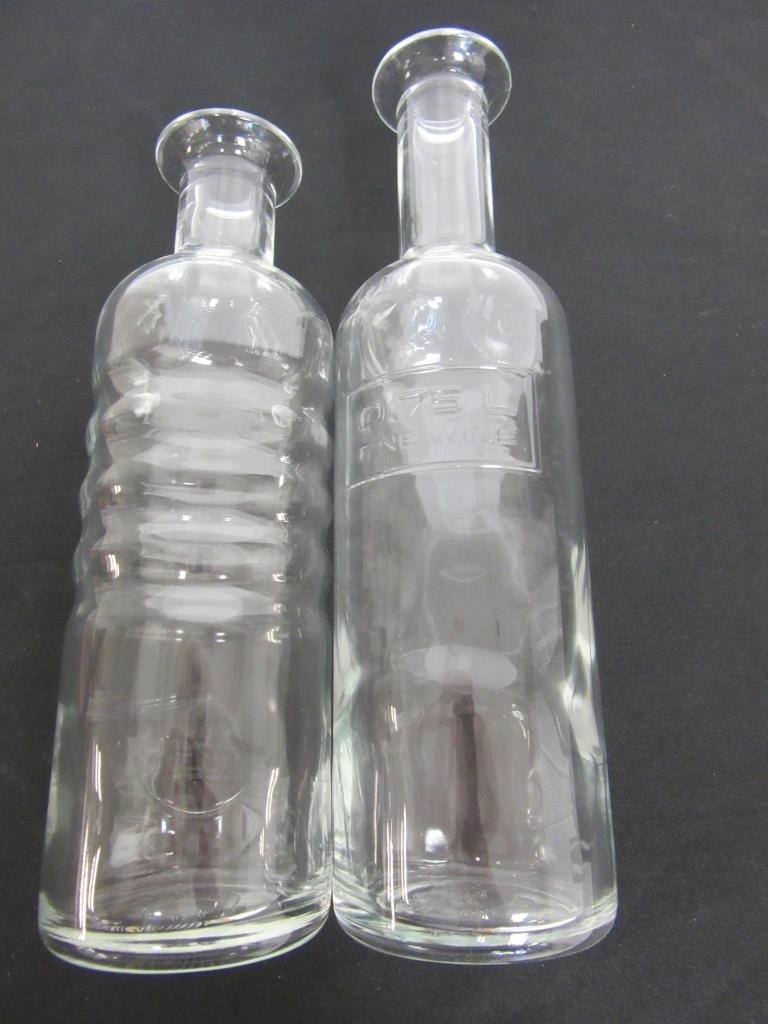 Lot of 2 Glass Water & Wine Carafe's NIB