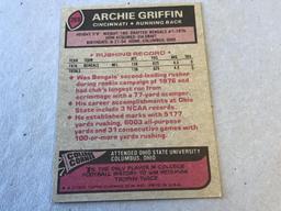 ARCHIE GRIFFIN Bengals 1977 Topps ROOKIE Card