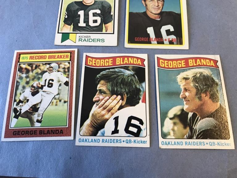 GEORGE BLANDA Raiders Lot of 5 Football Cards