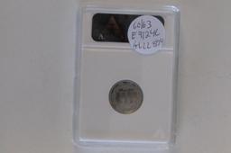 Graded 1876 Nickel Three Cents 3CN PF-64