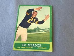 ED MEADOR Rams 1963 Topps Football Card