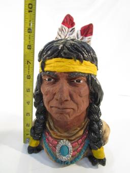 Vintage Native American Head Bust