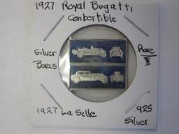 Lot of two 925 Silver Bars 1927 Royal Bugatti