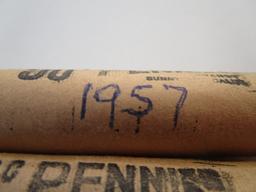 2 Rolls of 1955-1958 Pennies